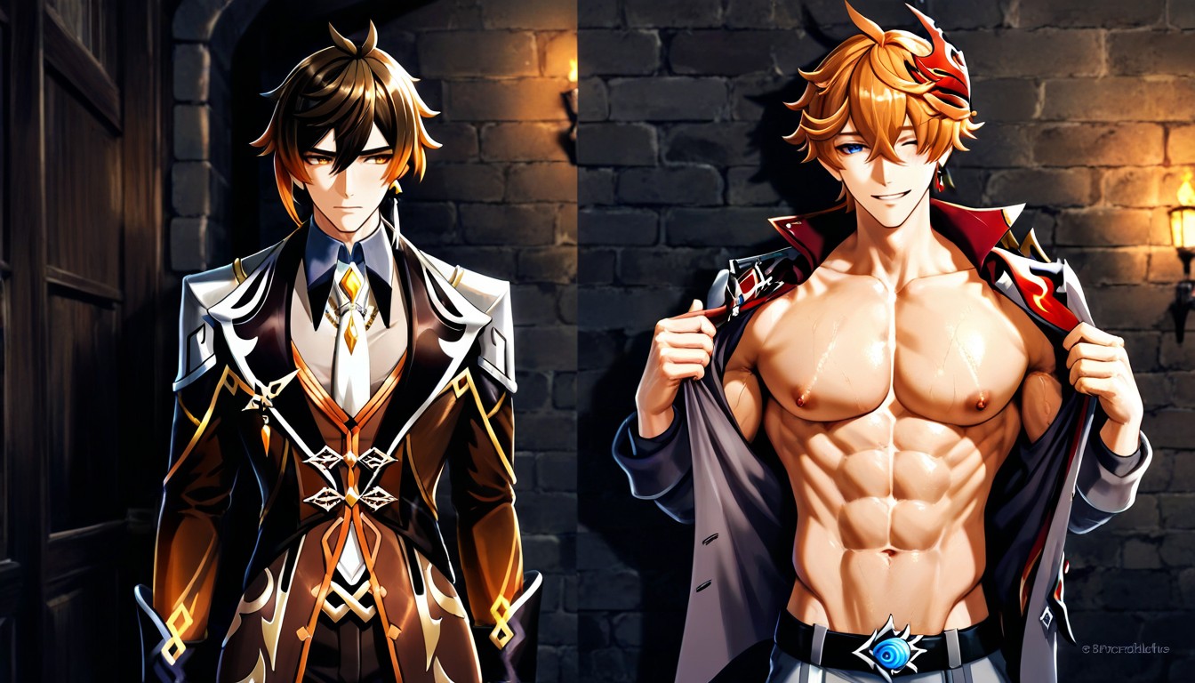 Men, Dark, Muscular AI Gay Porn