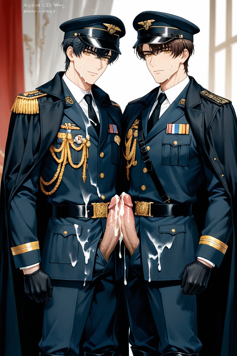 Their Penises Touching, Shirt, Neat And Clean AI Gay Porn