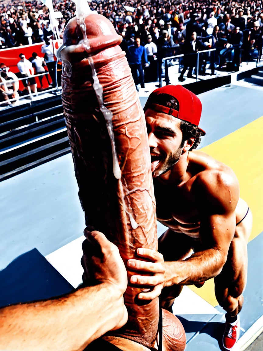 Male, Male Only, Cock Much Taller Than Him AI Gay Porn