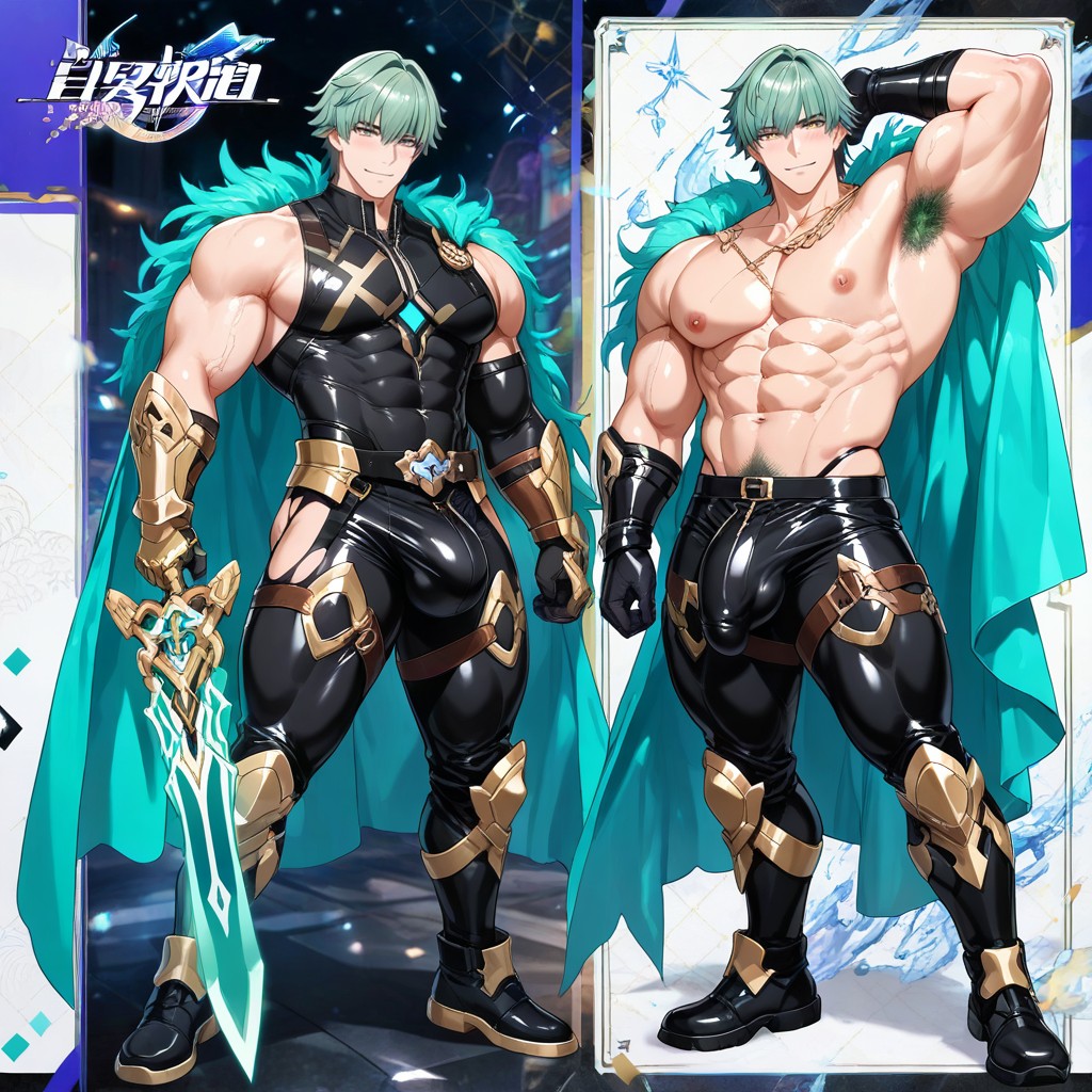 Full Body, Intricate Armor Plating, Veins AI Gay Porn