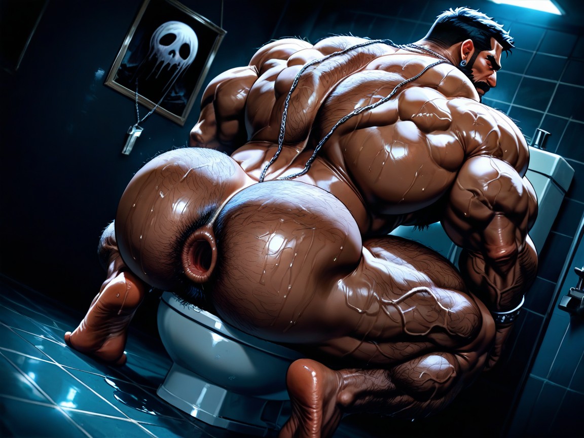 Hairy Shoulders, Wide Muscle Back, Veiny Arms AI Gay Porn