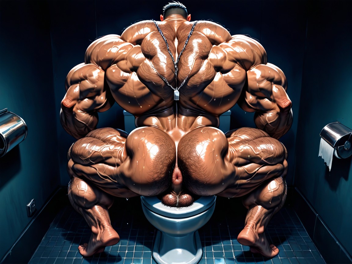 Huge Muscles, Thick Eyebrows, Bara AI Gay Porn