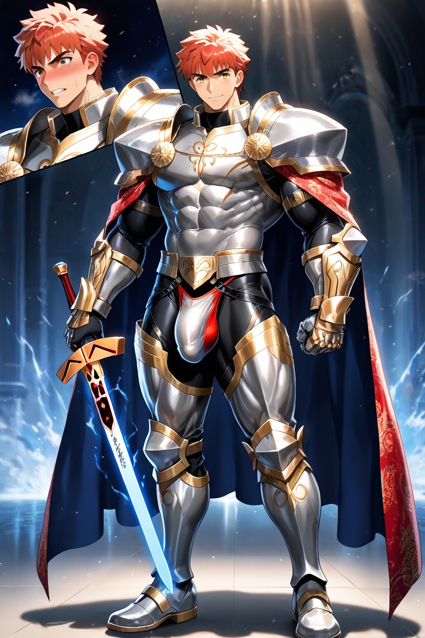 Holding A Glowing Magical Sword, Athletic Tanned Skin, K Resolution AI Gay Porn