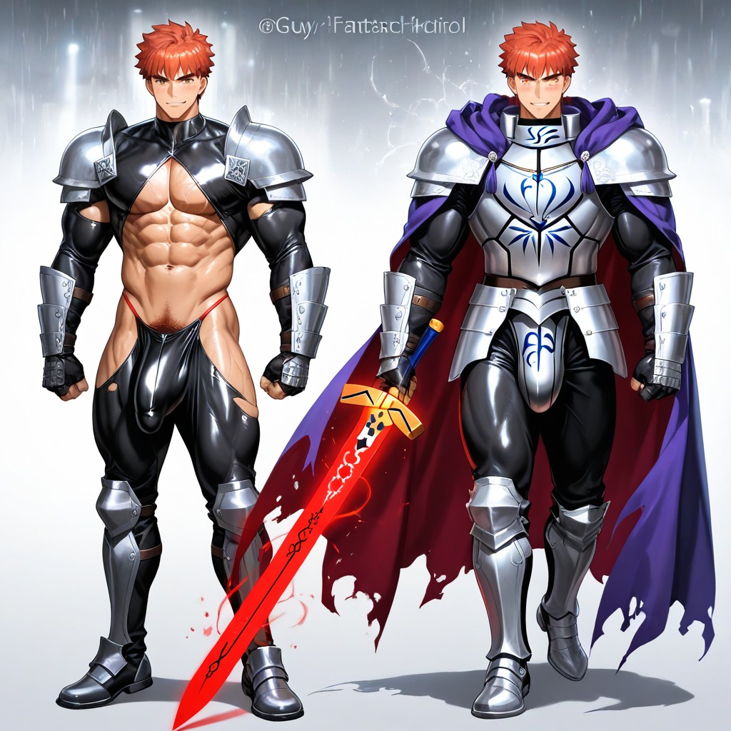 Ultra-detailed, Indigo Flowing Cloak, Wearing An Ornate Metal Bikini Armor AI Gay Porn