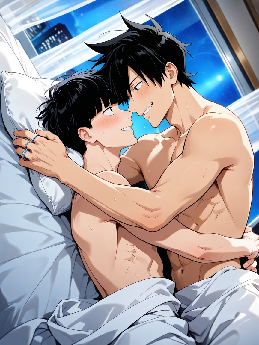 Sweat, Close-up Face, Kageyama Shigeo Is Male AI Gay Porn