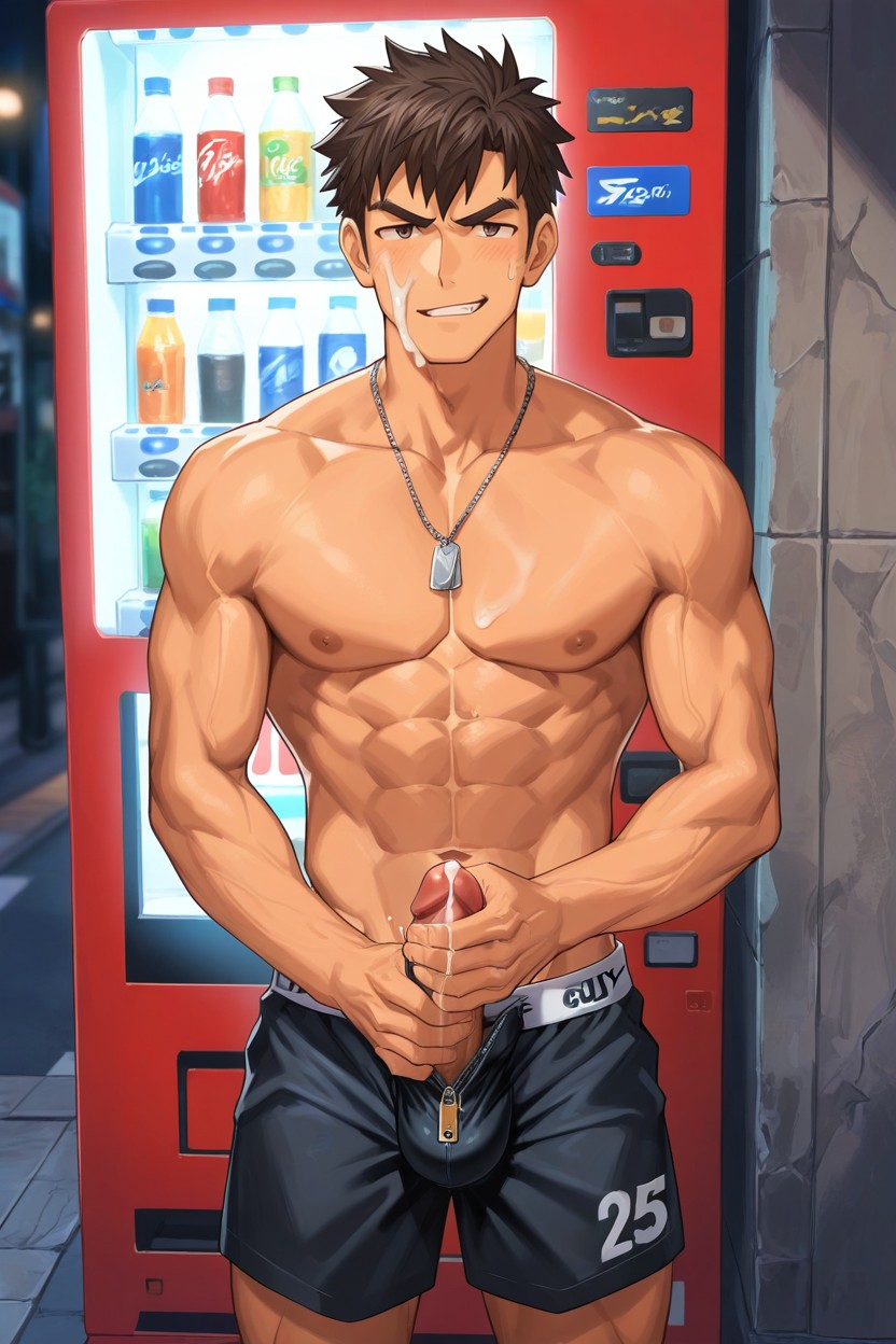 Eyes Rolling Up, Men Only, Smirk AI Gay Porn