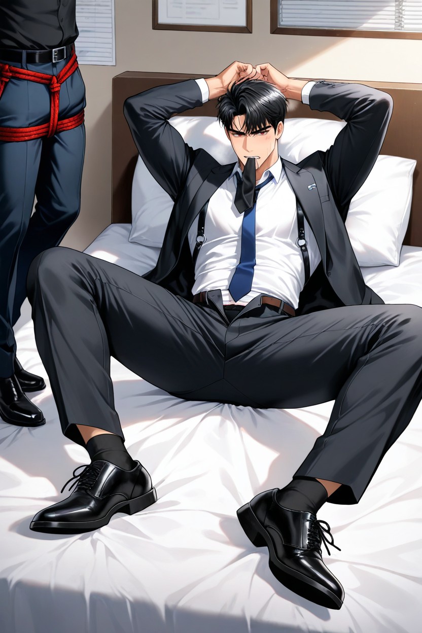Angry, Tie, Red Eyes AI Gay Porn