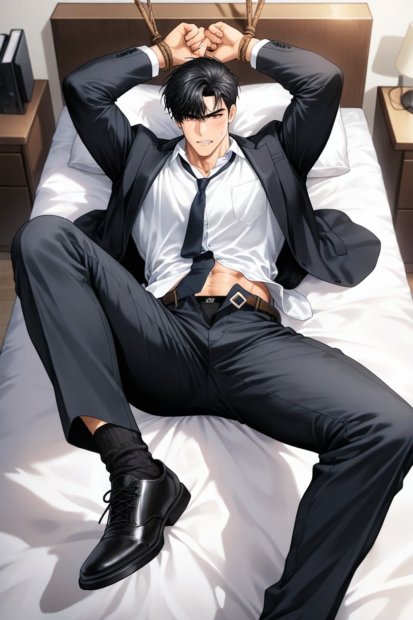 Outfit's Ceo, Tie, White Body AI Gay Porn