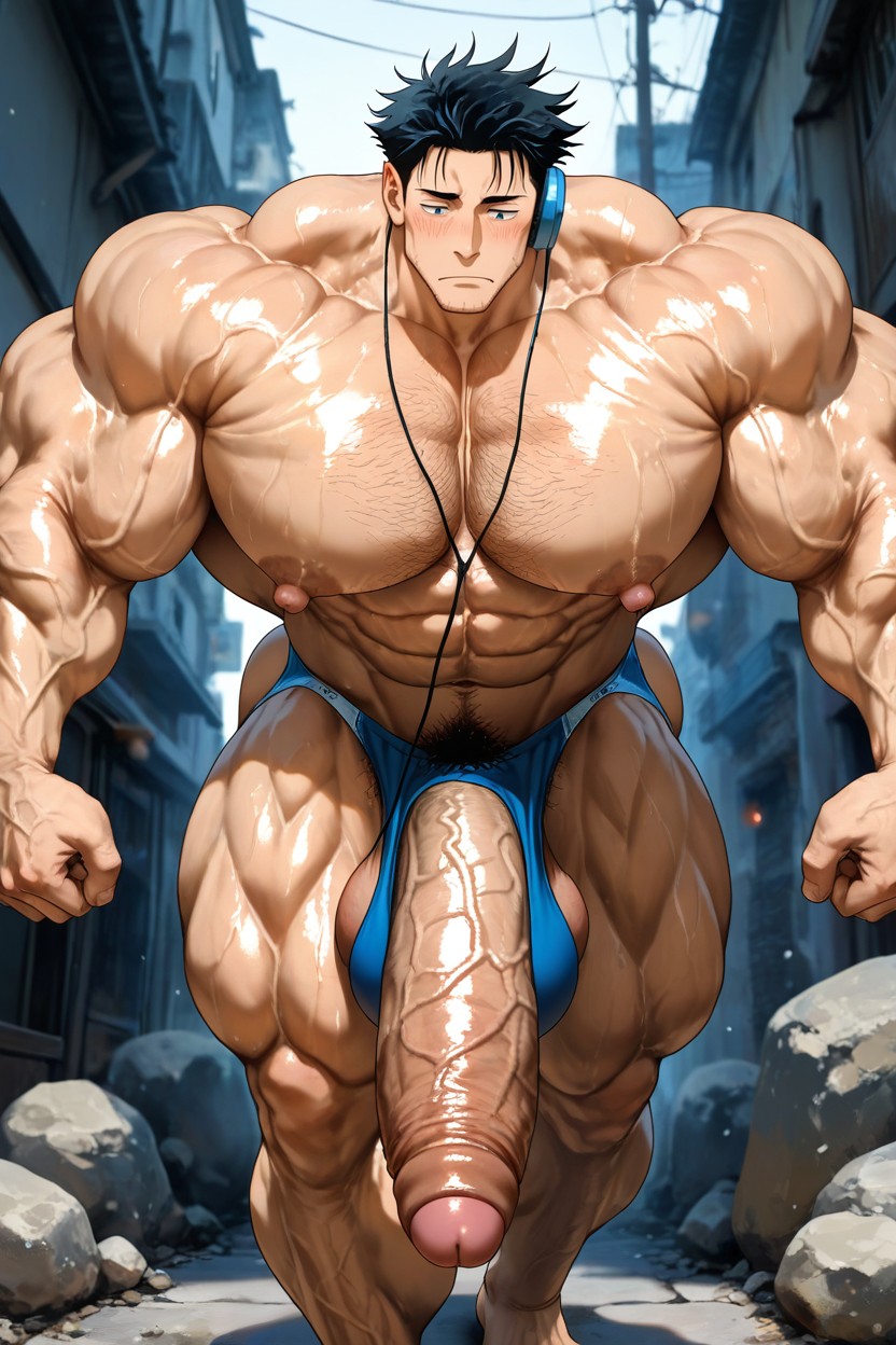 Foreskin, Powerful Thick Thighs, Sexy AI Gay Porn