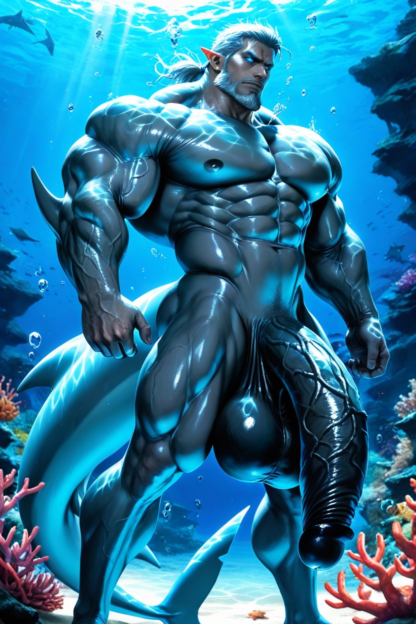 Hyper Cock Man, Long Legs, Male Only AI Gay Porn