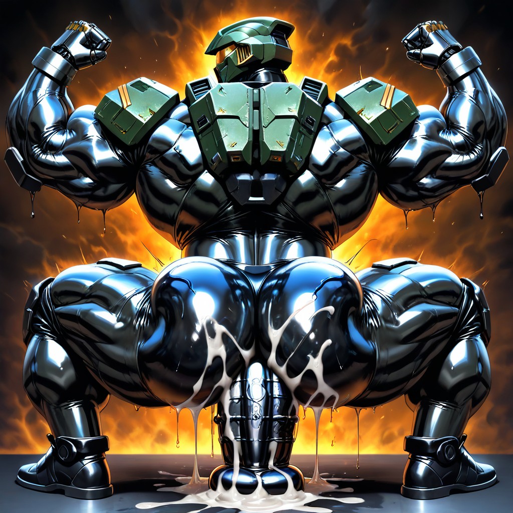 Extreme Solo Penetration, Manly, Master Chief AI Gay Porn