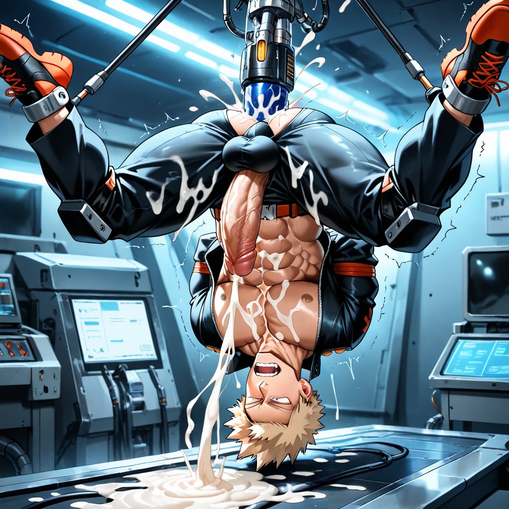 Space Ship, Sperm Tank, Bakugou Katsuki AI Gay Porn