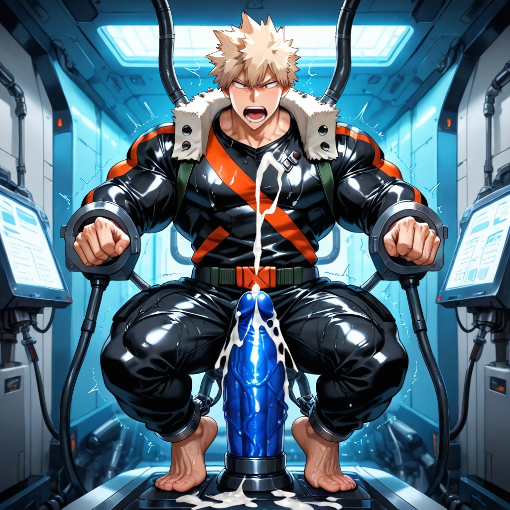 Penis Pump, Medium Ass, Shaking AI Gay Porn