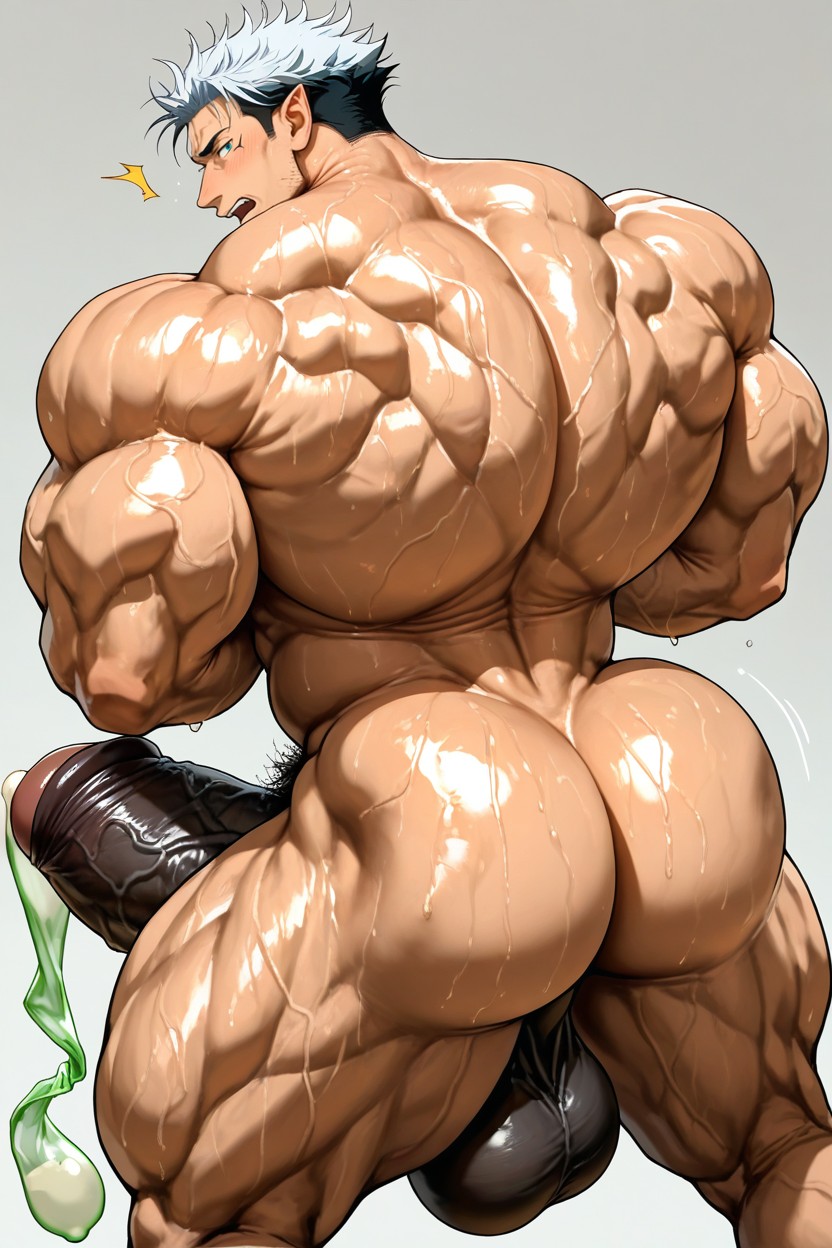 Bent Penis, Oiled Skin, Looking Back AI Gay Porn