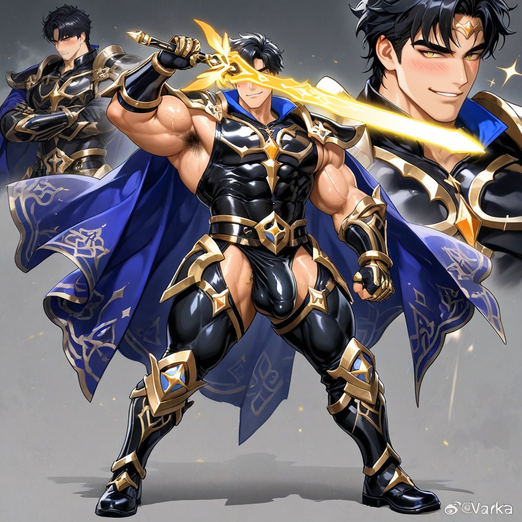 Armpit Hair, Intricate Armor Plating, Veins AI Gay Porn