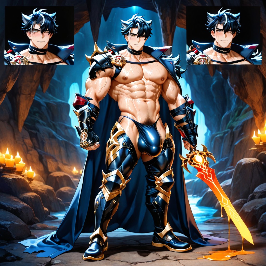 Ultra-detailed, Full Body, Dramatic Shadows AI Gay Porn