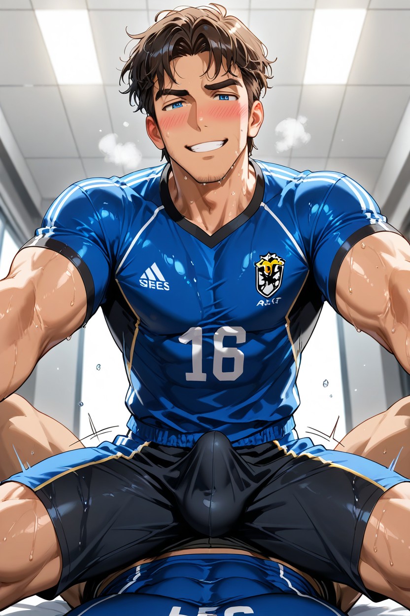 Pov, Front View, Bring Bottom Guy's Legs Up On Top Guy's Leg AI Gay Porn