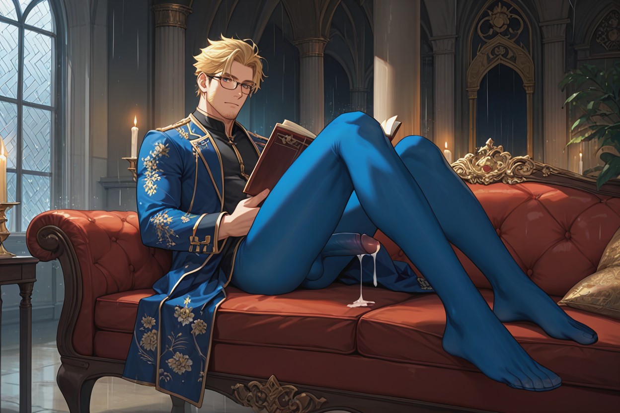 Glasses, 1 Person, Candles AI Gay Porn