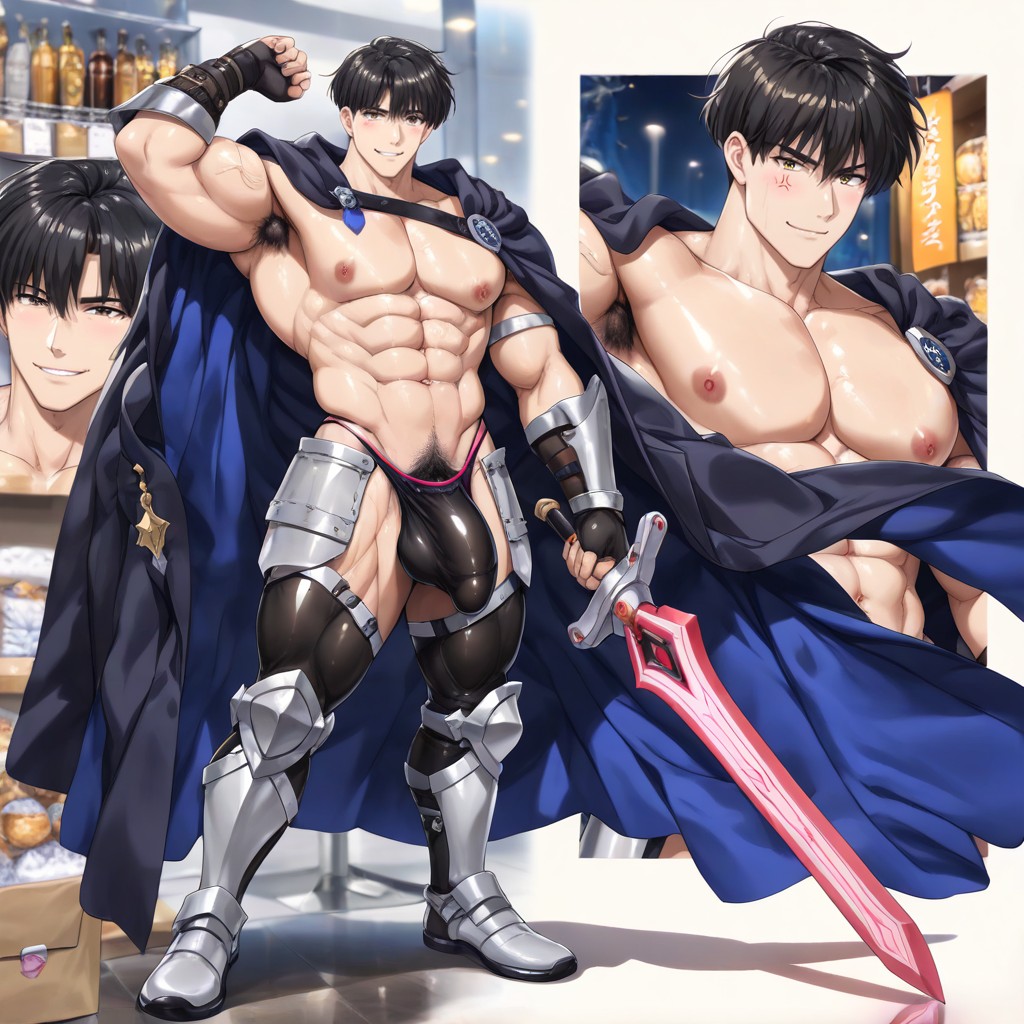Leather Gauntlets, Culo Mediano, Pegasus Seiya Hero Theme Porno gay IA