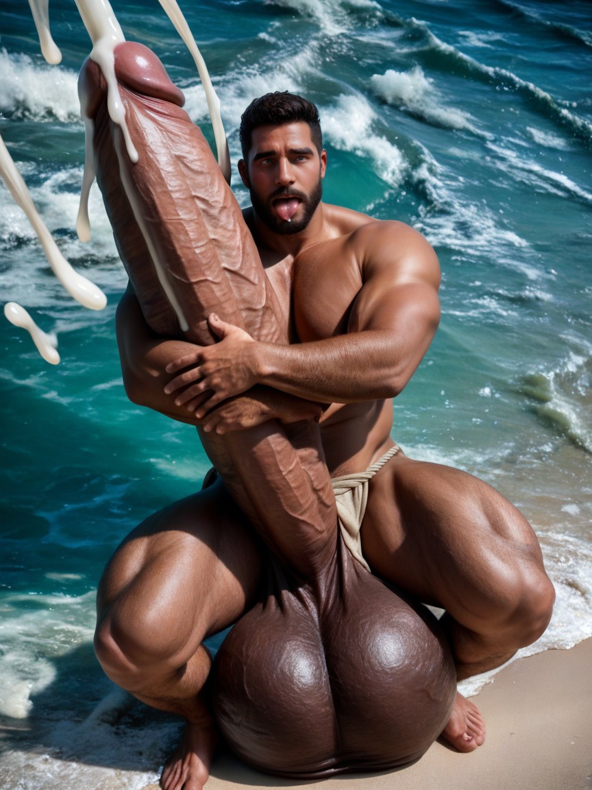 Hq, Absurdly Surreal Oversized Hyper Cock, African AI Gay Porn