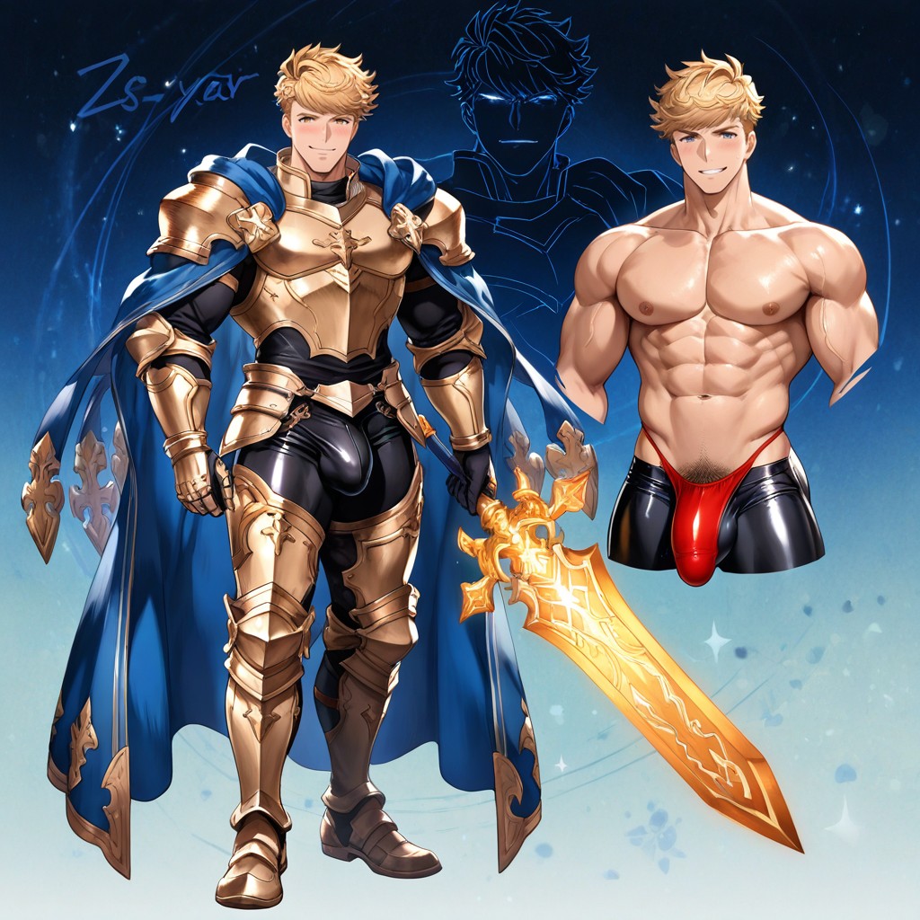 Male Only, Handsome Korean Idol Face, Indigo Flowing Cloak AI Gay Porn