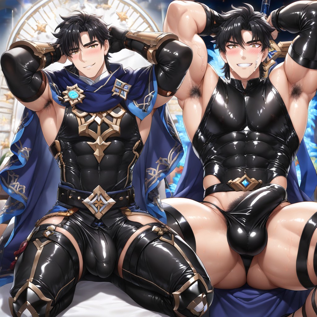 Detailed Fabric Texture, Cinematic Lighting, Indigo Flowing Cloak AI Gay Porn