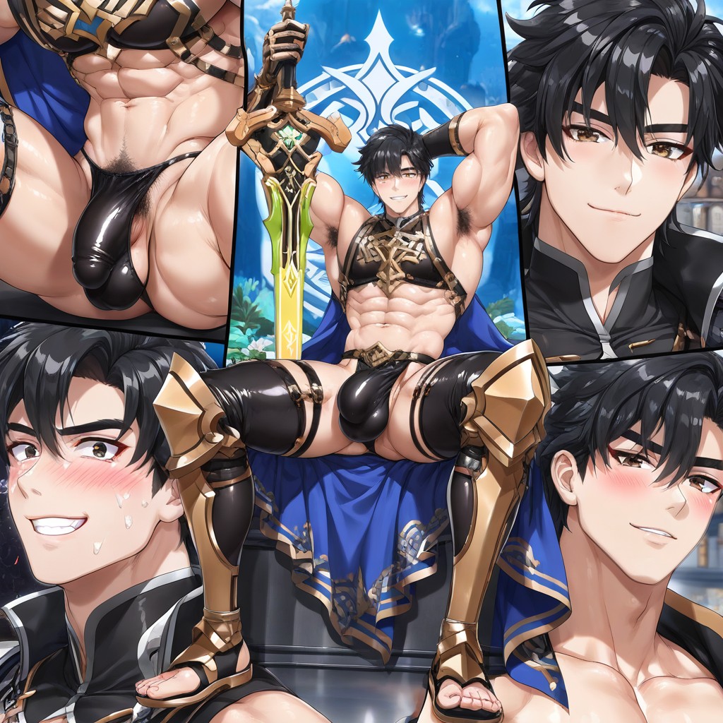 Varka From Genshin Impact, Pegasus Seiya Hero Theme, One Arm Up AI Gay Porn