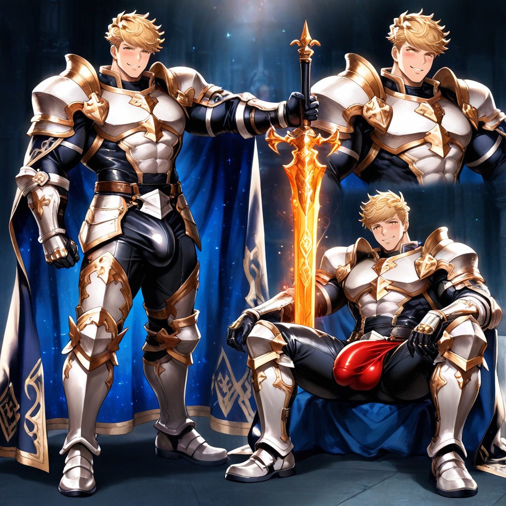 Leather Gauntlets, Dynamic Pose, Ultra-detailed AI Gay Porn