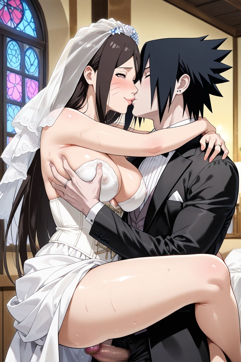 Hyuga Hanabi Very Long Hair, Uchiha Sasuke Black Hair Black Eyes, Dress Down AI Gay Porn