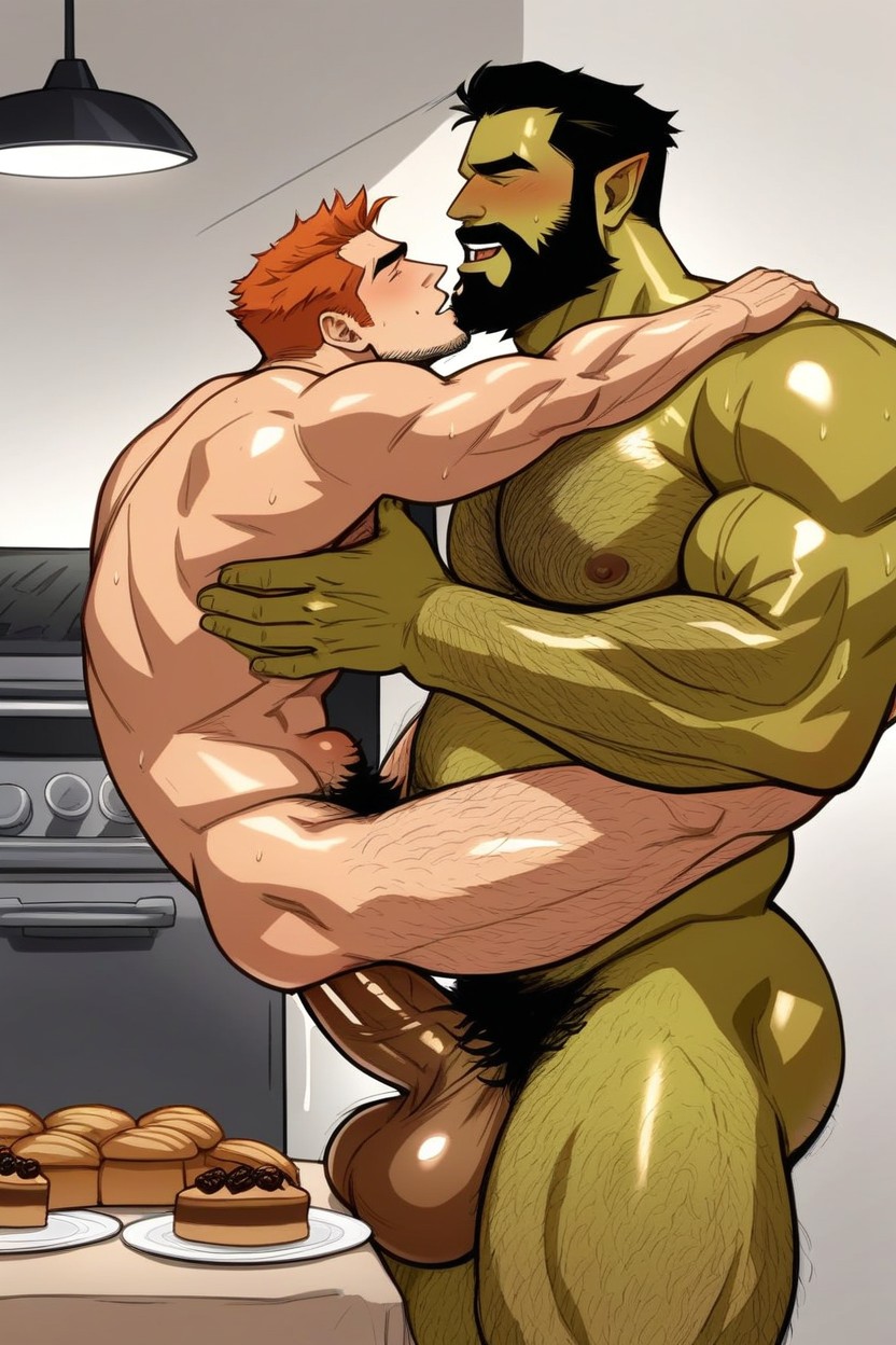 Aggressive Sex, Ginger, Kiss AI Gay Porn