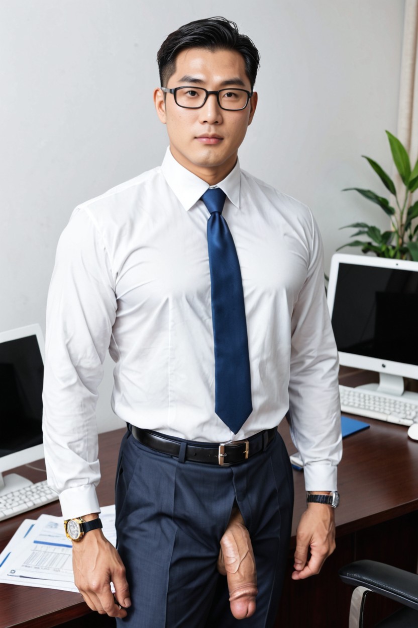 1 Person, Bubble Butt, Business Suit AI Gay Porn