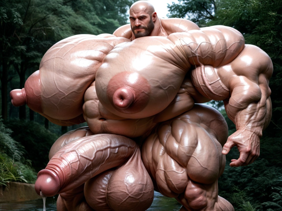 Bulky Veins, Extreme Hyper Testicles, Waist Shot AI Gay Porn