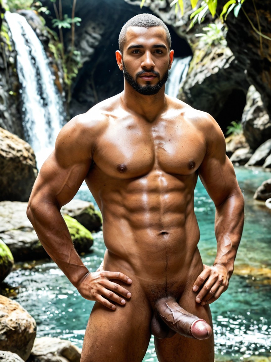 Ripped, Rugby Thick Thighs, Square Jaw AI Gay Porn