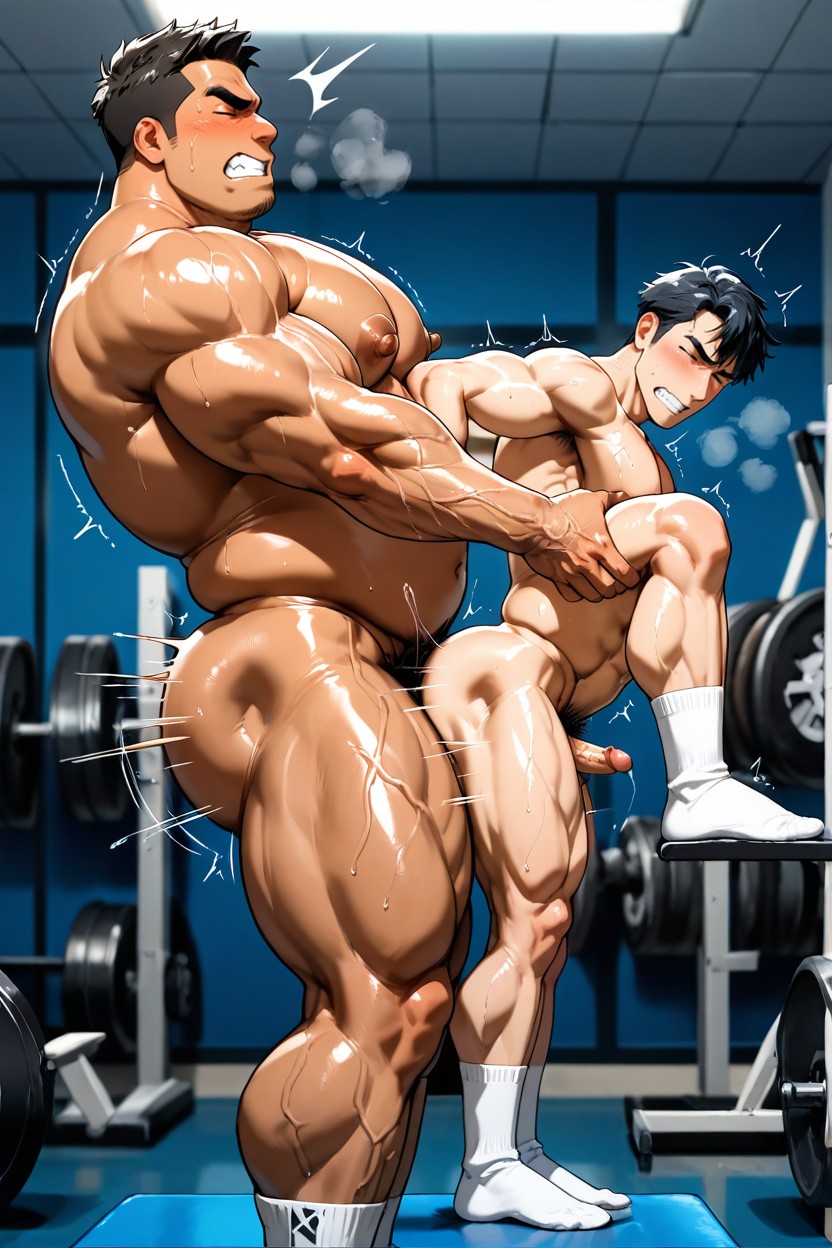 Focus View On Cock In Ass, Side View, Throbbing Cock AI Gay Porn