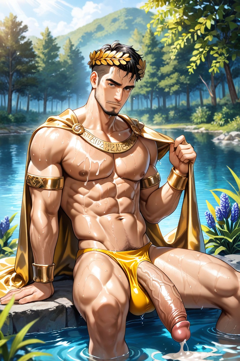 Broad Pecs, Daylight, 18+ AI Gay Porn