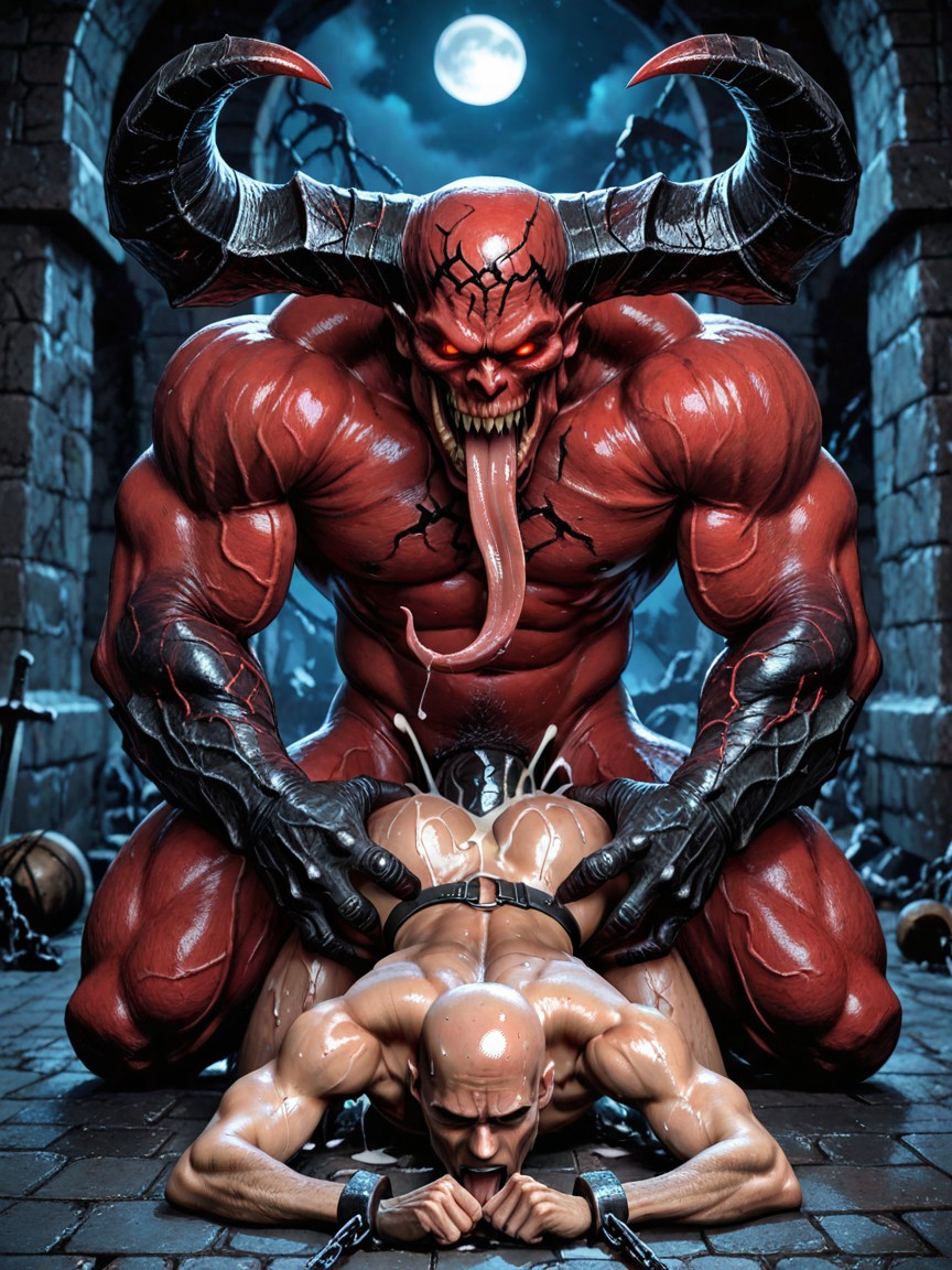 18+, Closed Eyes, Monster Sex AI Gay Porn