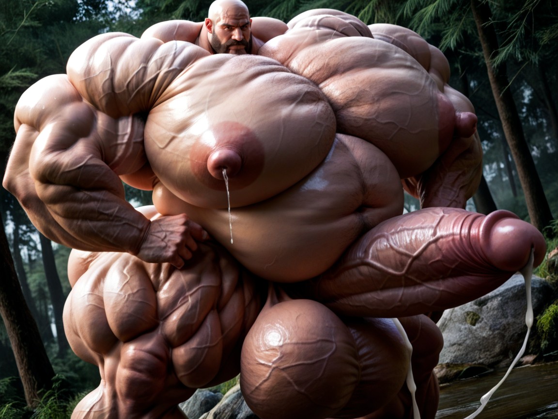 Exremely Pumped Muscles, Bulky Veins, Thick Veiny Neck AI Gay Porn