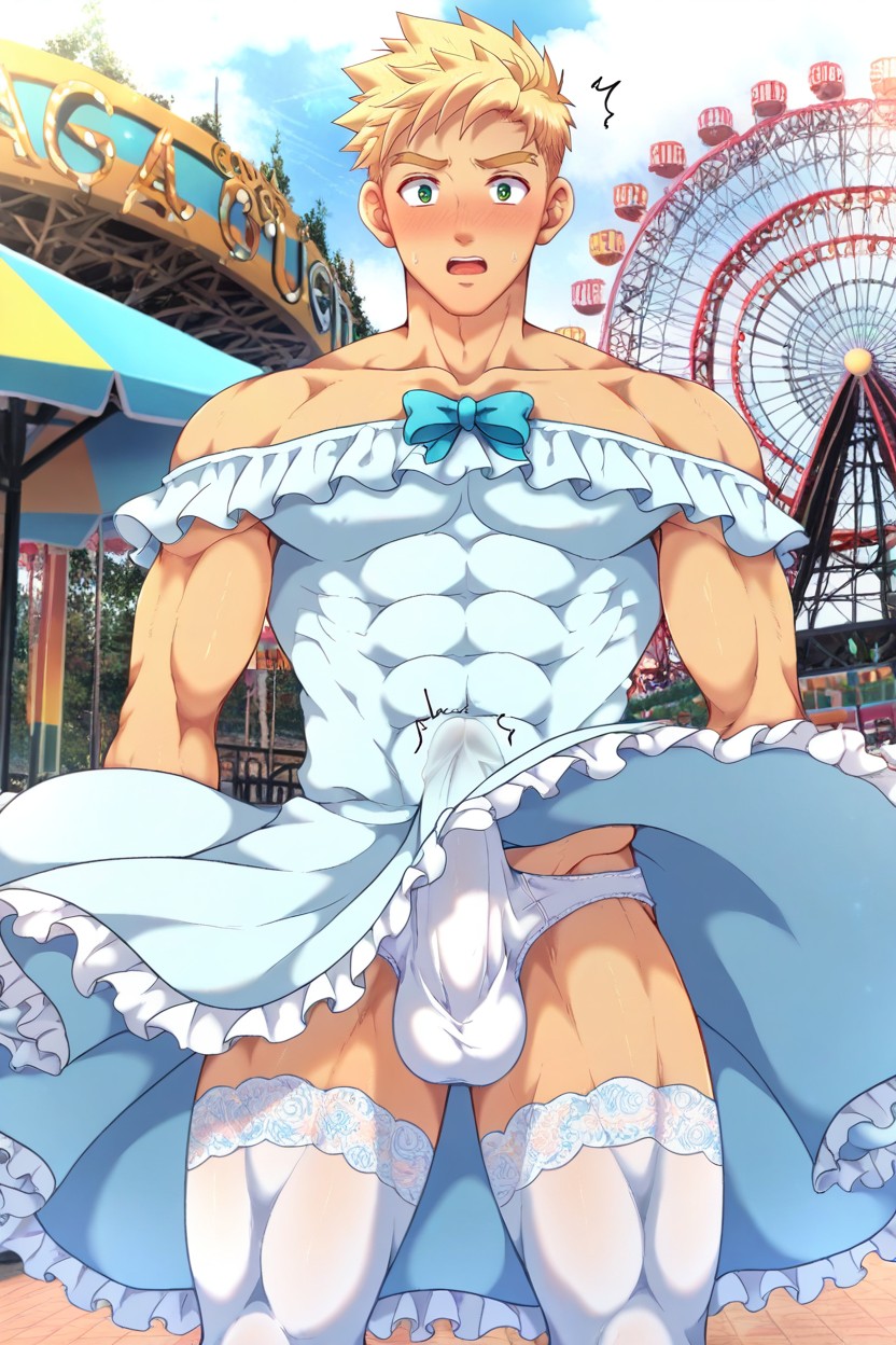Solo Man, Fully Clothed, Mikkoukun Art Style AI Gay Porn