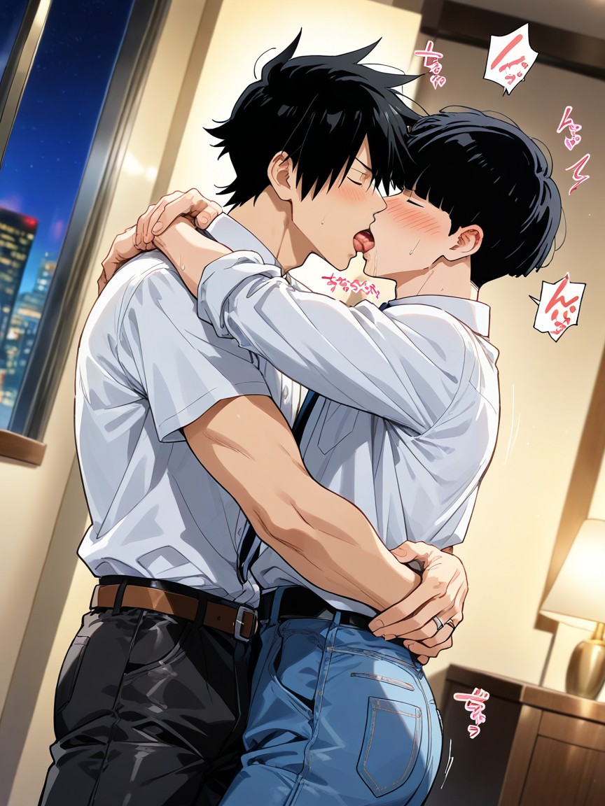 White Shirt, Slacks, Male AI Gay Porn