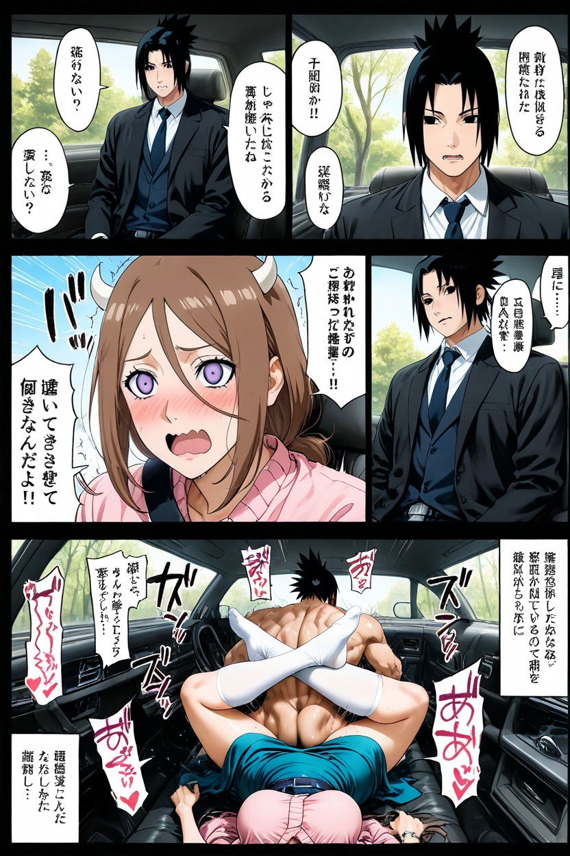 Japanese Manga Comic Page, Long Length, Thick Black Panel Borders AI Gay Porn