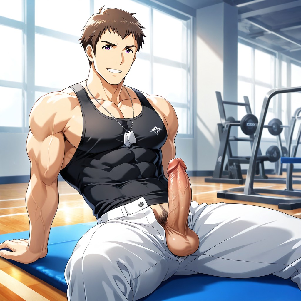 Vibrant Colors, Gym Mat, Large Pectorals AI同性恋黄片