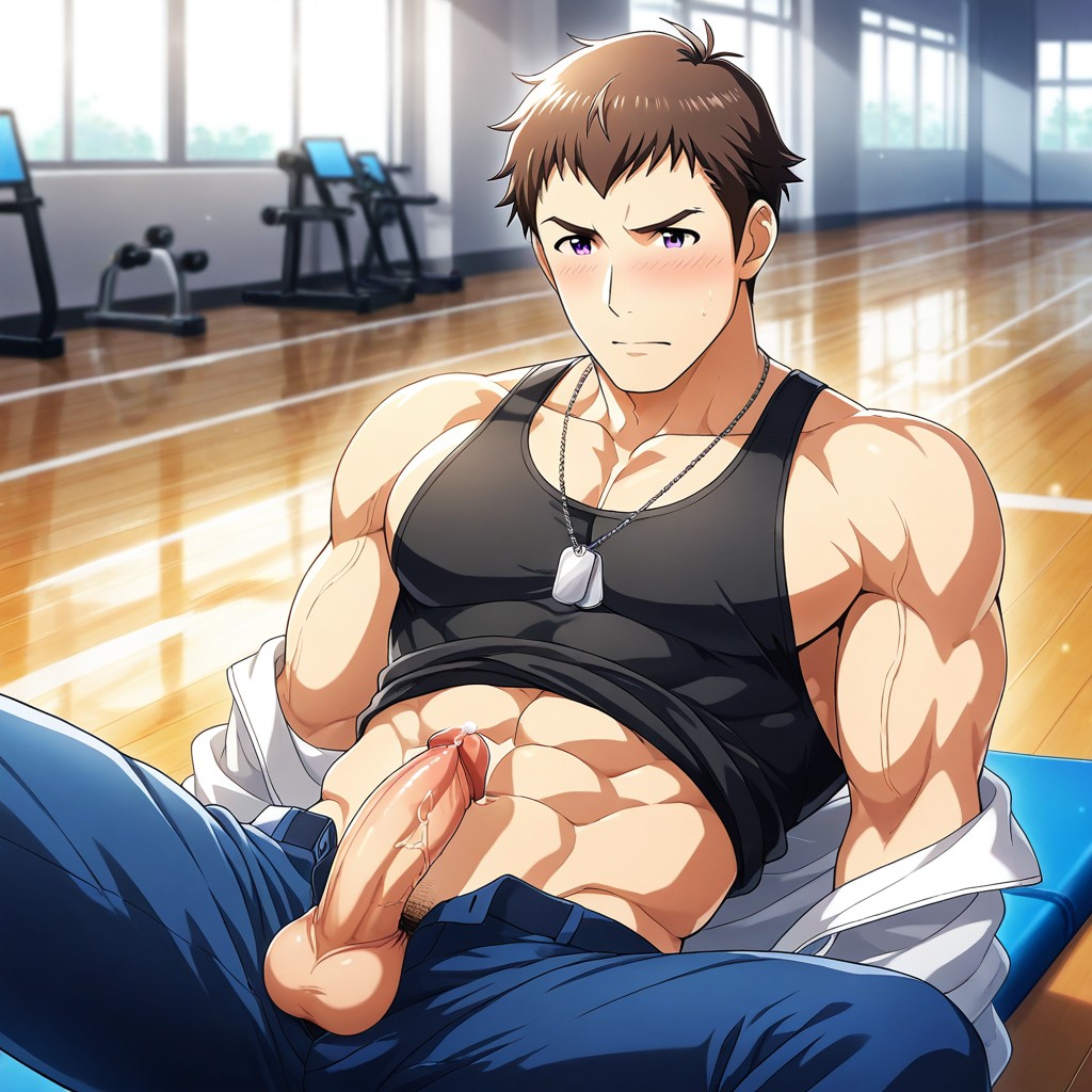 Masterwork, Vibrant Colors, Post-workout Flex AI Gay Porn