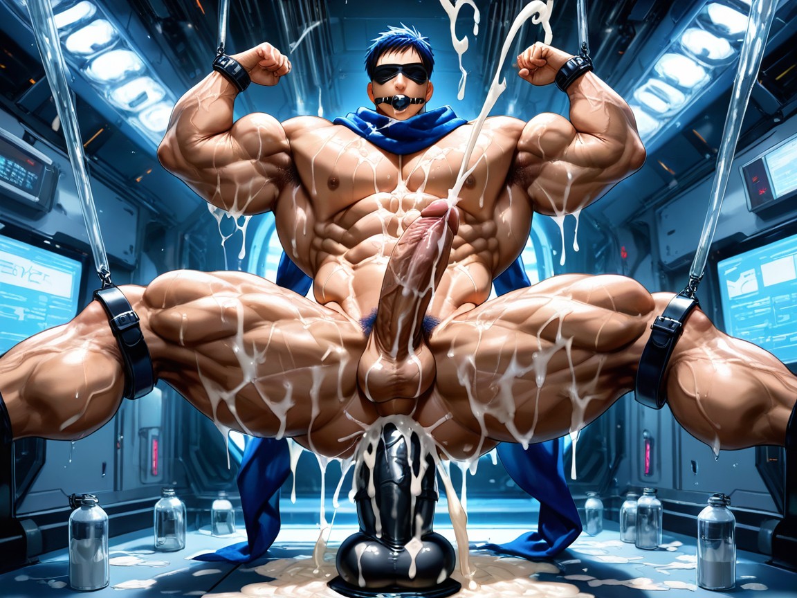 Cum On Thighs, Large Pecs, Cum Spraying Everywhere AI Gay Porn