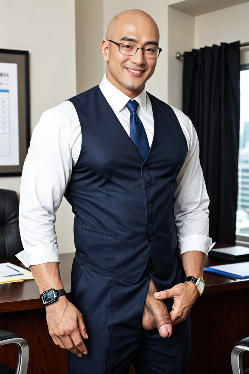 坐下, Formal Dress Trousers, Professional Office Attire AI同性恋黄片