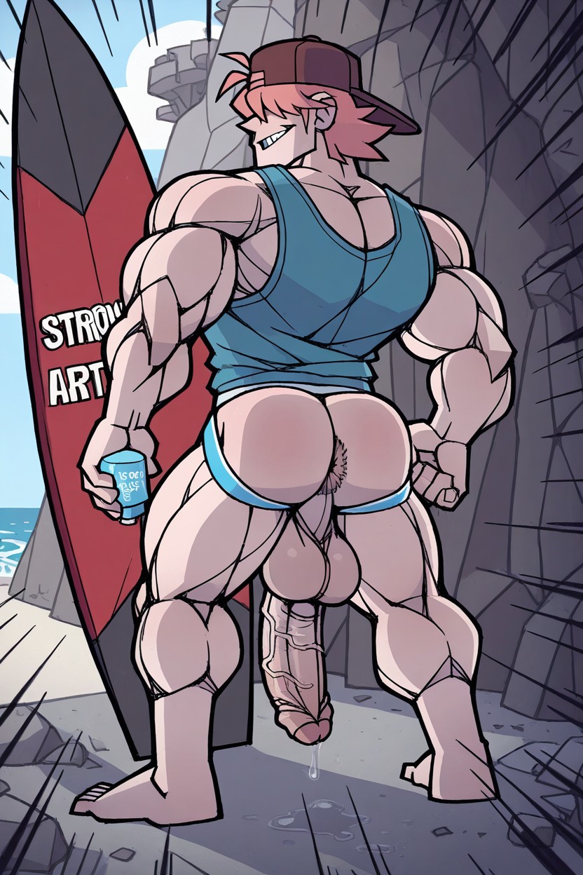 Side View, Jockstrap, Smug Expression AI Gay Porn