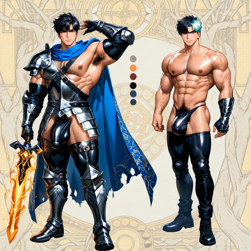 Indigo Flowing Cloak, K Resolution, Moody Fantasy Background Porno IA Gay