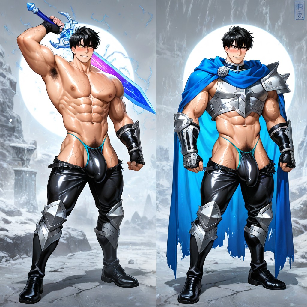 Extremely Ripped Abs With Veins, Leather Gauntlets, + KI Schwulenporno