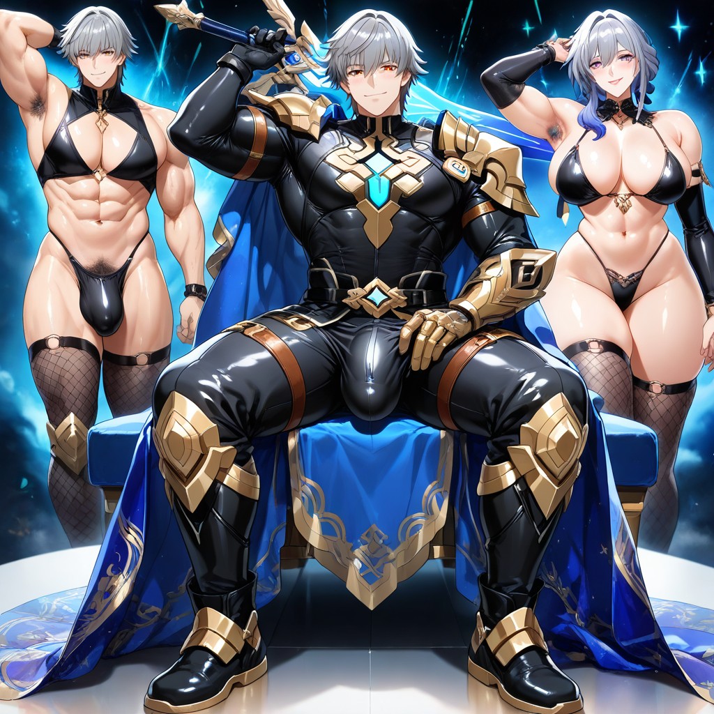 Vêtements Ajustés, Moody Fantasy Background, 25+ Porno IA Gay
