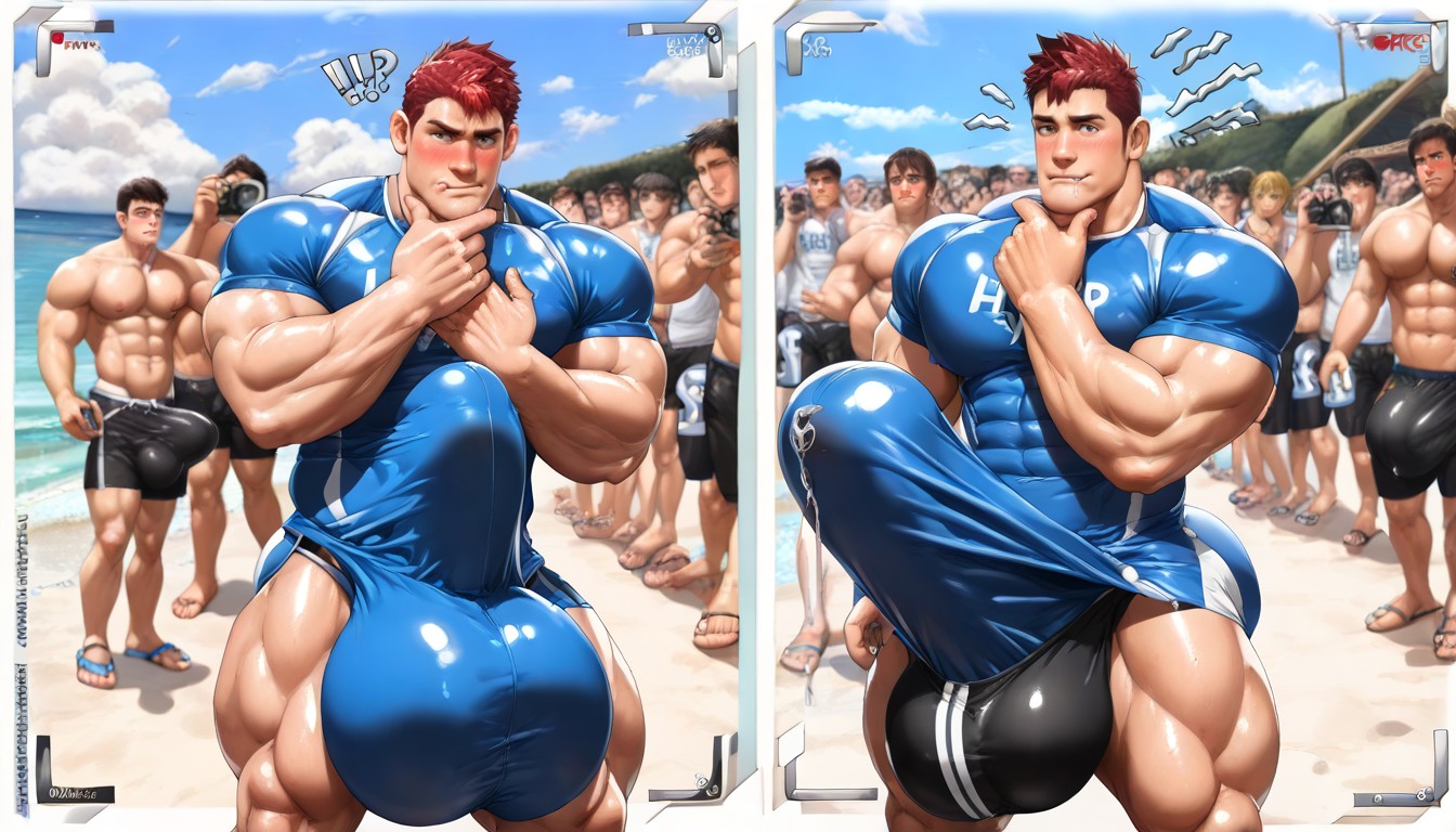 Plano Mediot, Realistic, Gigantic Impossibly Oversized Hyper Bulge Is Fully Erect Upright Porno gay IA