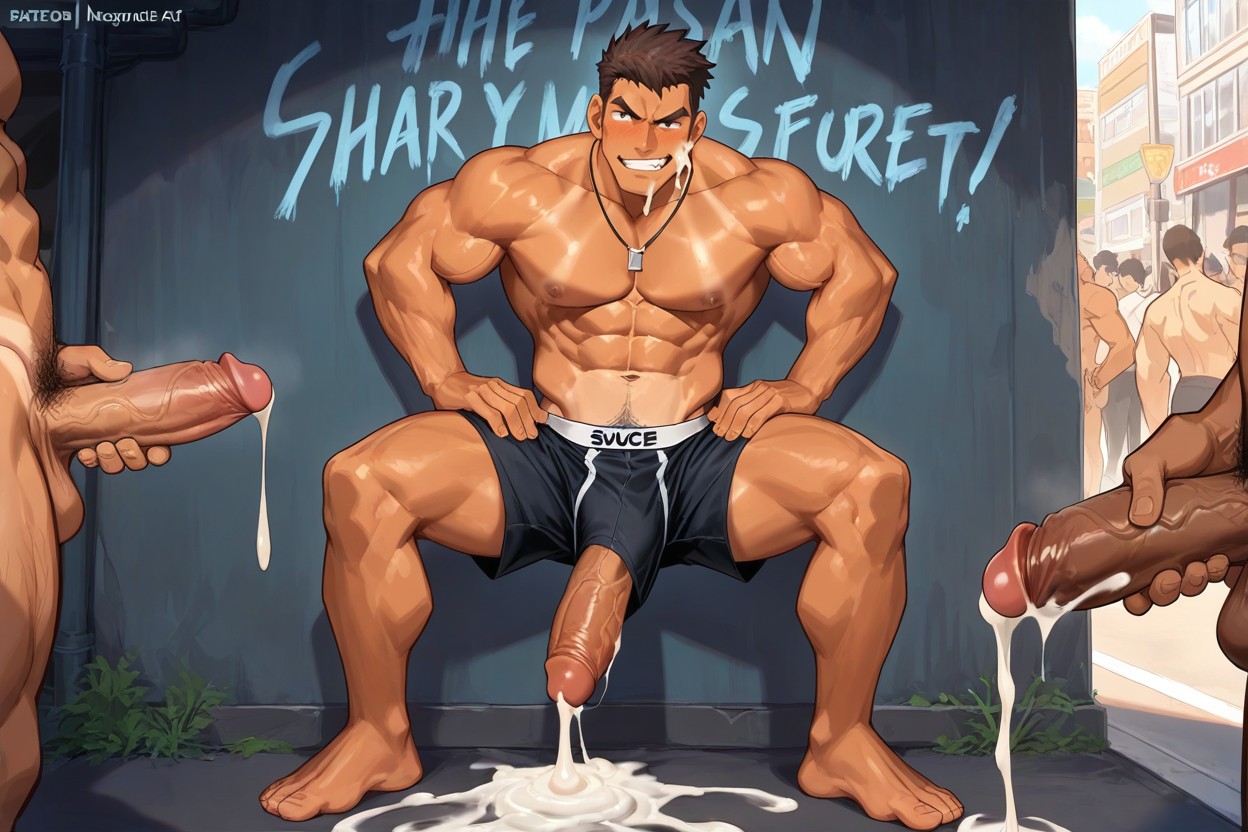 Semen Going Over Boxers, Inside Penis Mouth Man, Masturbating ゲイAIポルノ